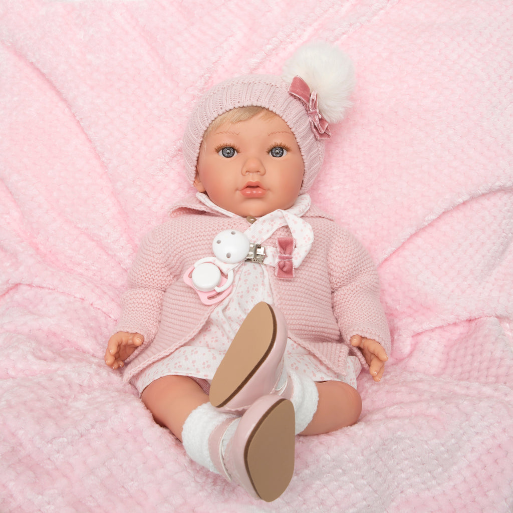 Bebe Reborn Muñeca Reborn Ana - 48cm y 2kg - Vinilo Blando, Cuerpo Tela y Caida de Cabeza