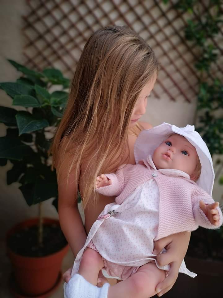 Bebe Reborn Muñeca Reborn Ana - 48cm y 2kg - Vinilo Blando, Cuerpo Tela y Caida de Cabeza