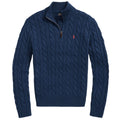 Polo Ralph Lauren Cable-Knit Quarter-Zip Jumper - Blue