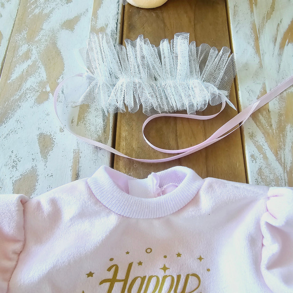 Vestido Reborn Happy Birthday - Vale para Muñecas de 42 a 48cm