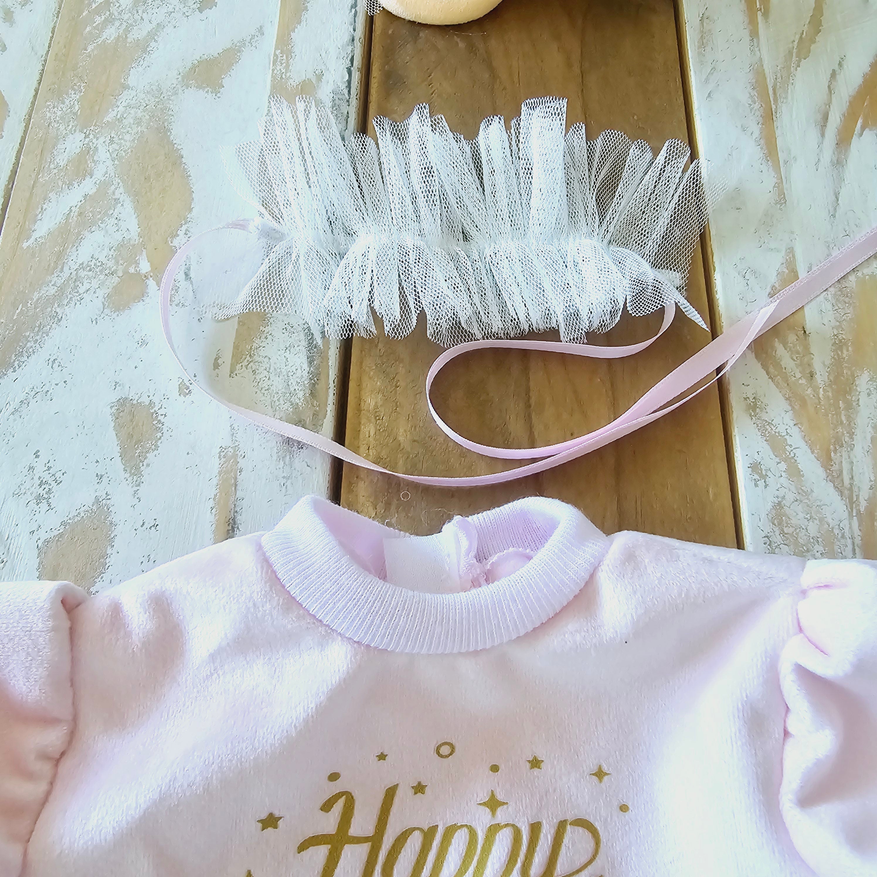 Vestido Reborn Happy Birthday - Vale para Muñecas de 42 a 48cm