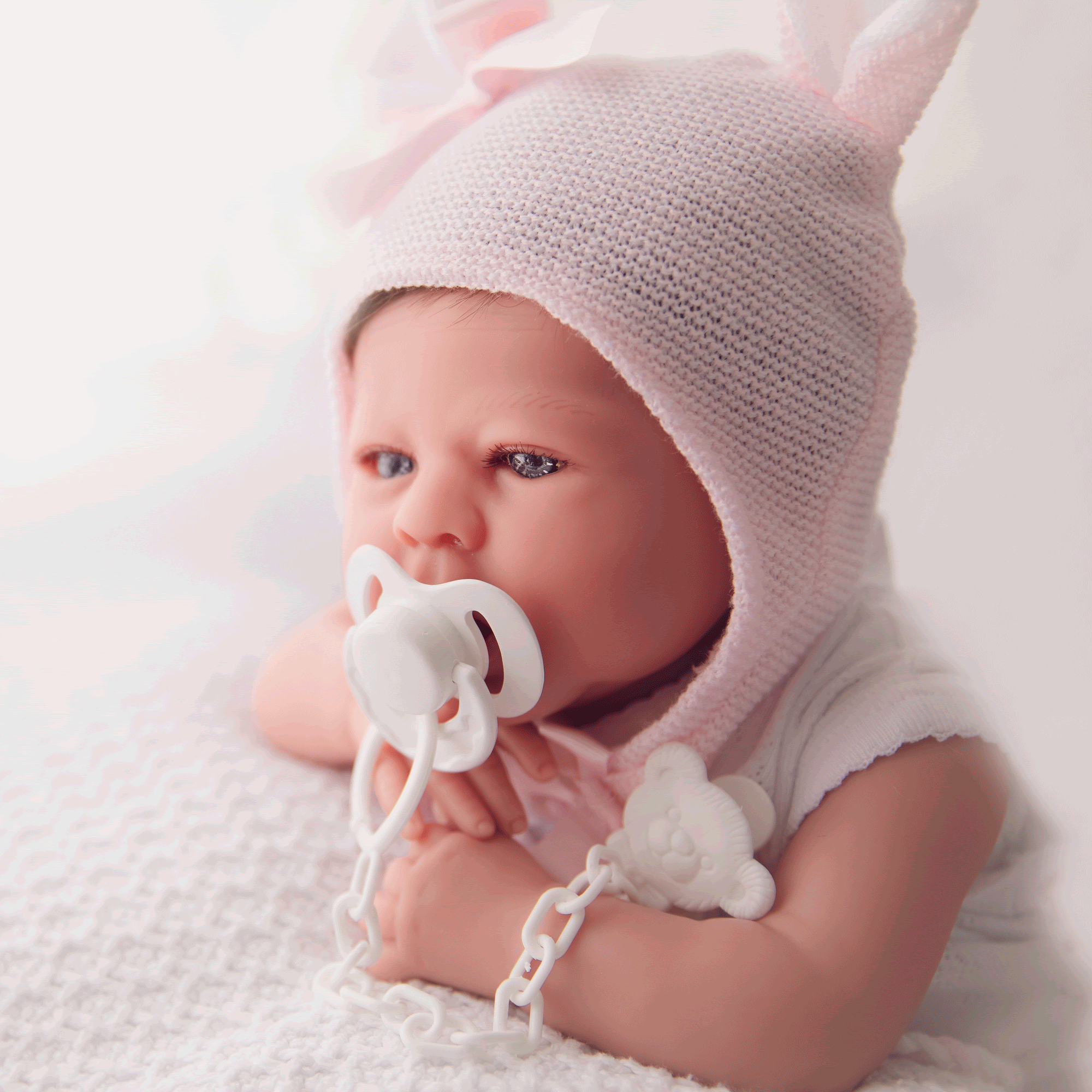 Bebe Reborn Muñeca Reborn Elizabeth- 48cm y 2kg - Vinilo Blando, Cuerpo Tela y Caida de Cabeza
