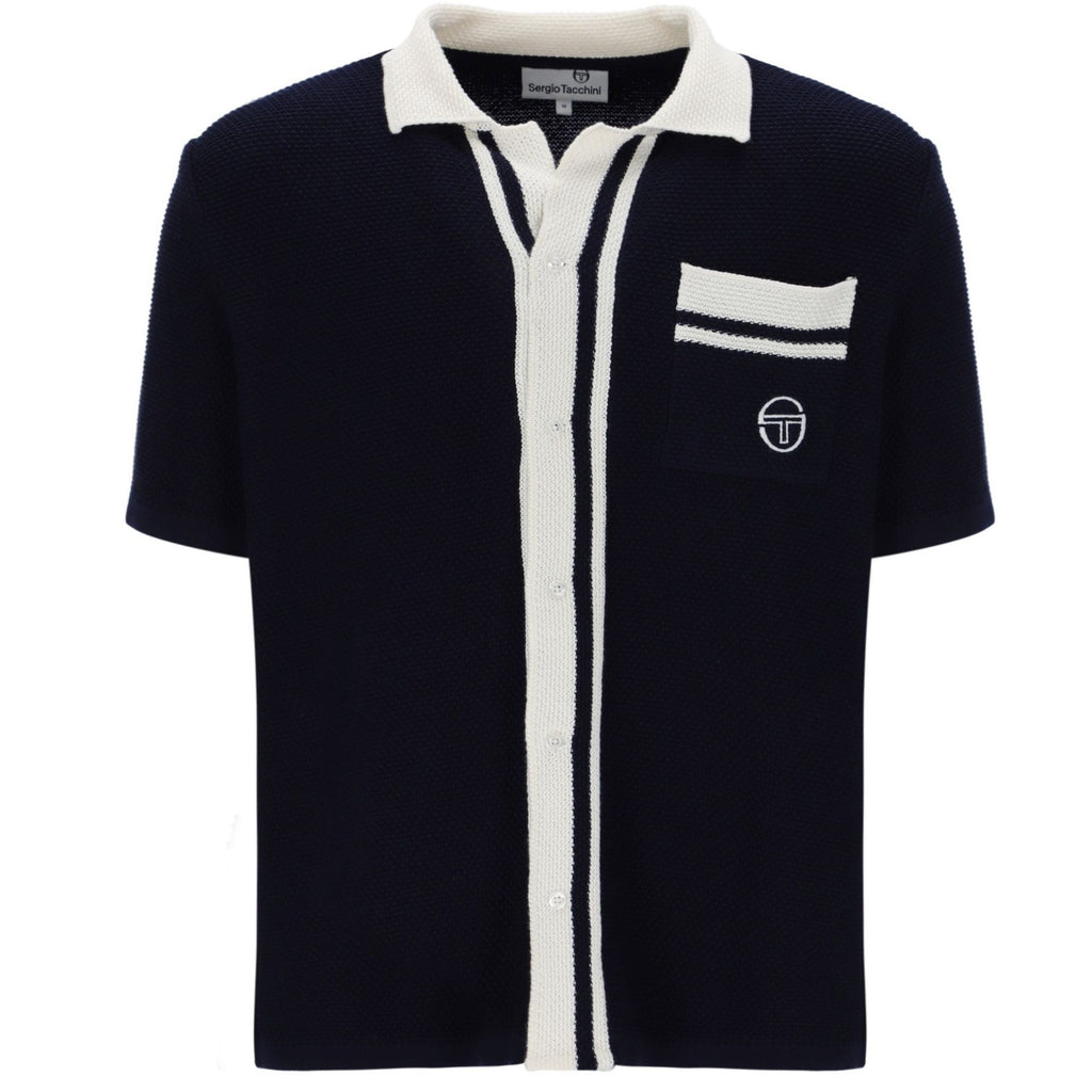 Sergio Tacchini Fratelli Crochet Shirt - Maritime Blue