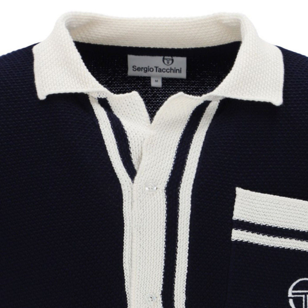Sergio Tacchini Fratelli Crochet Shirt - Maritime Blue