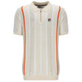 Fila Vintage Giorgio Crochet Patchwork Knitted Polo Shirt - Tapioca