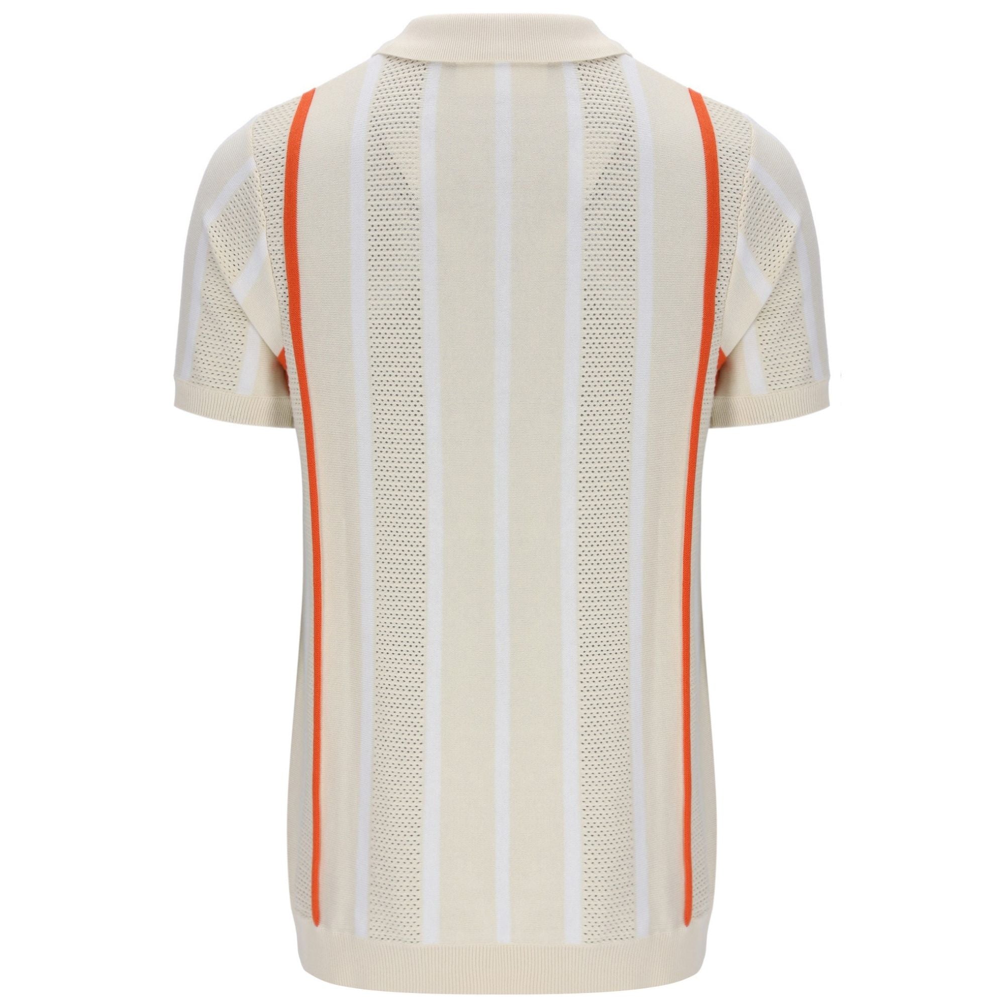 Fila Vintage Giorgio Crochet Patchwork Knitted Polo Shirt - Tapioca