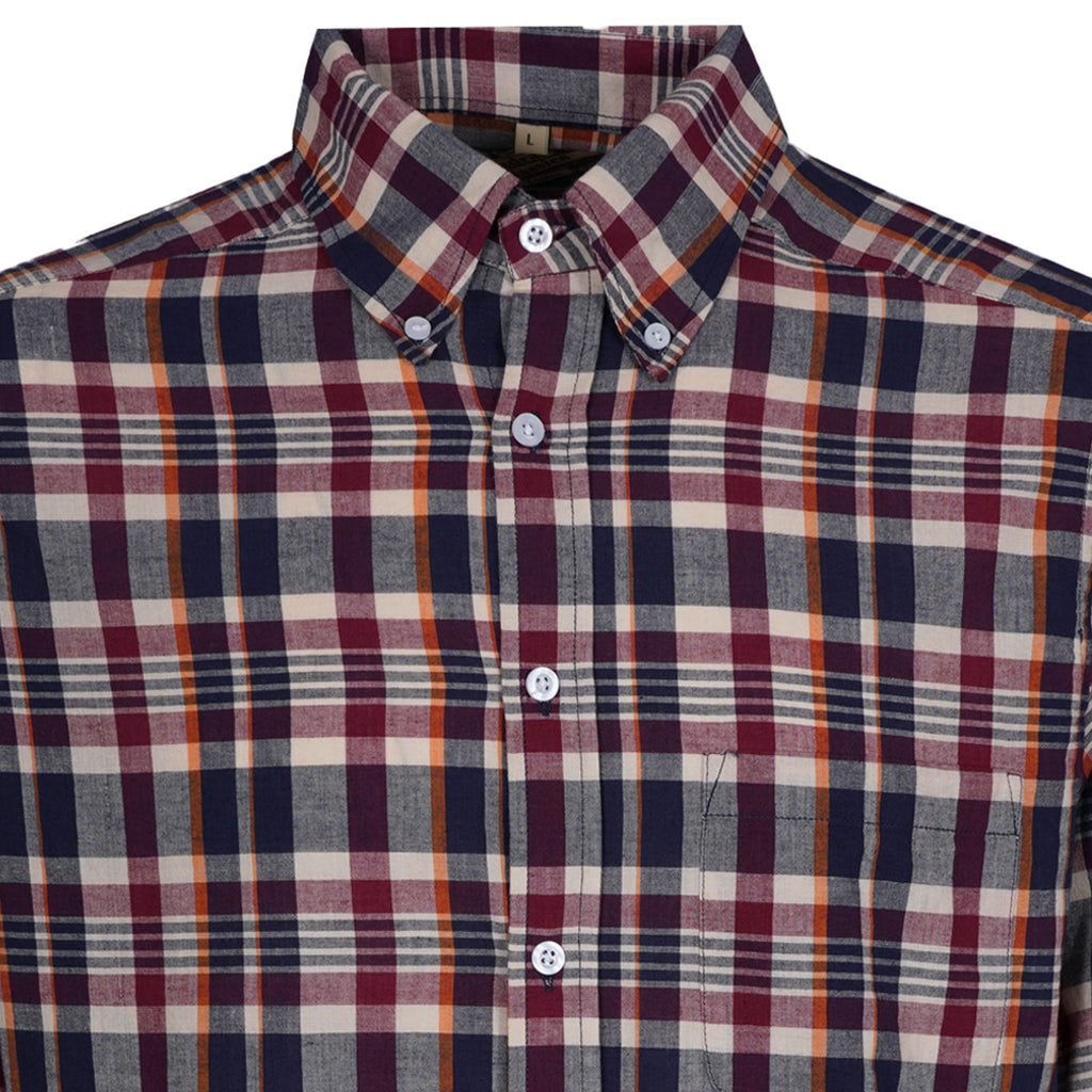 Madras Classics Long Sleeved Shirt - Blue Check