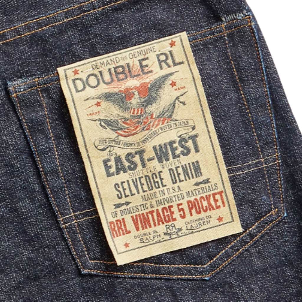 RRL by Ralph Lauren Vintage 5-Pocket East-West Selvedge Jean - Blue