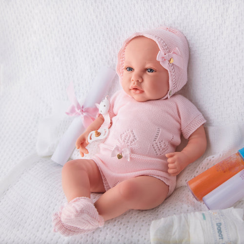 Bebé Reborn "Jimena" de Cuerpo Blando (48cm, 2kg) – Peso Real y Caída de Cabeza ✨