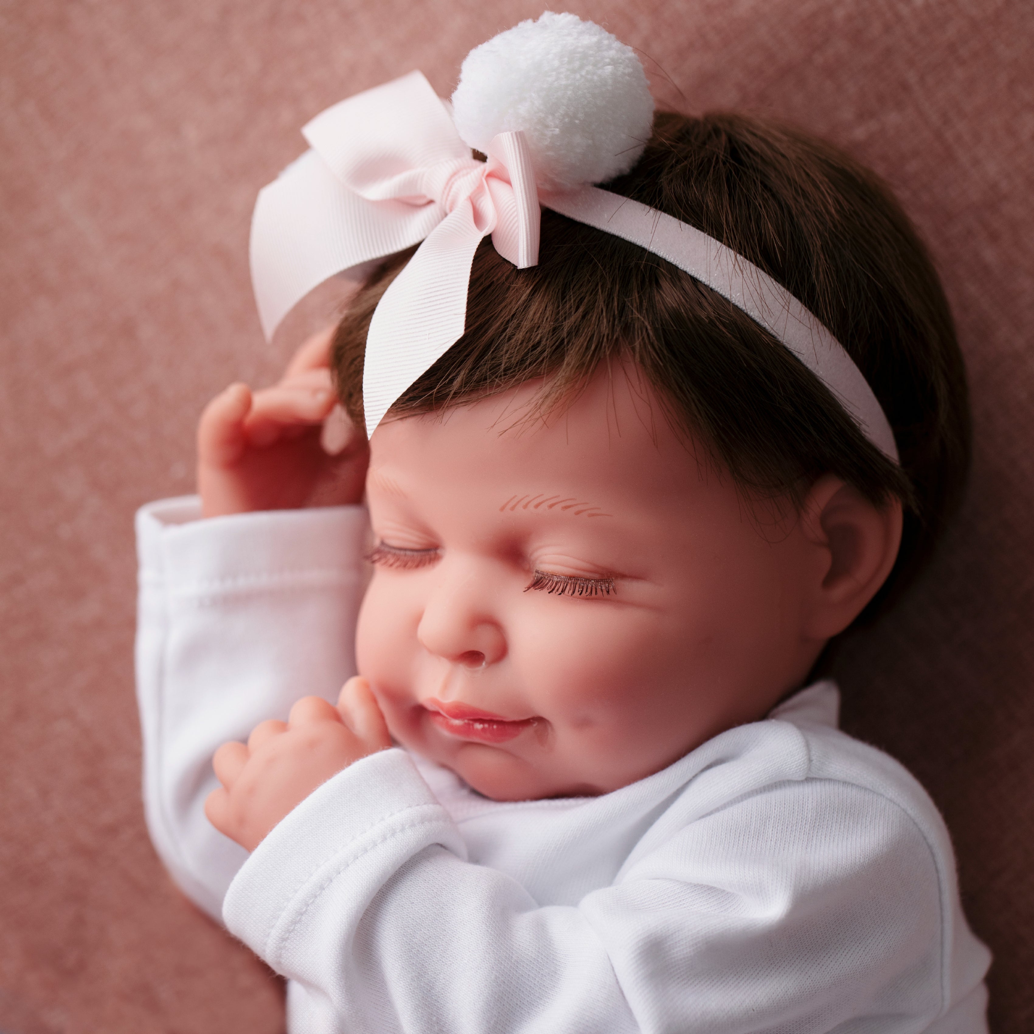 Bebe Reborn Muñeca Reborn Estrella- 48cm y 2kg - Vinilo Blando, Cuerpo Tela, Chupete Imantado y Caida de Cabeza