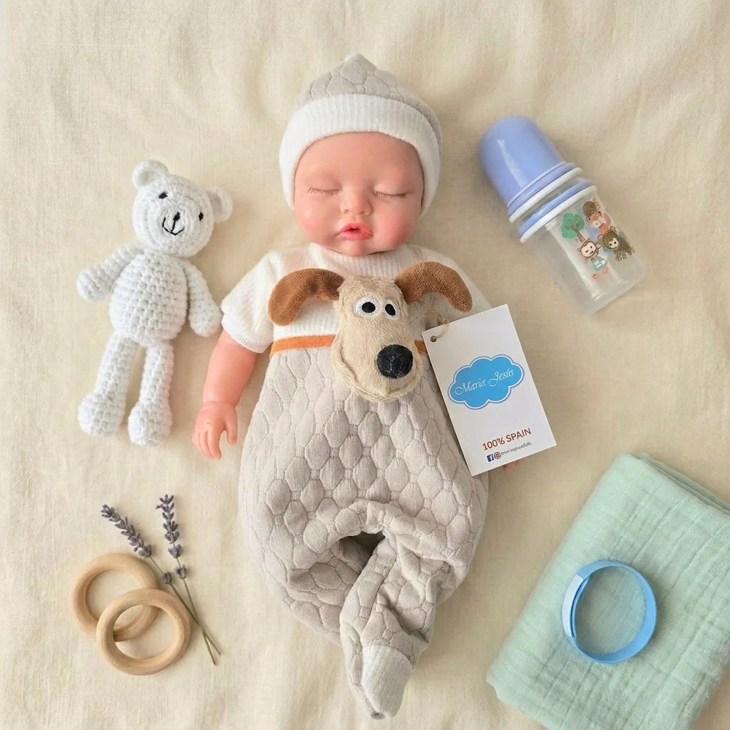 Conjunto "Puppy" 3D – El Pelele Más Divertido y Achuchable para tu Bebé Reborn (38-42 cm)
