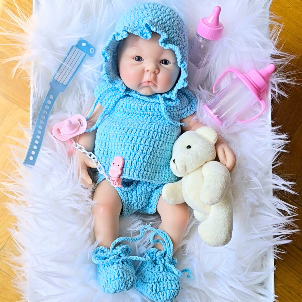 Bebé Reborn Silicona Muñeca Daniel (33 cm, 1.2 kg) – Ideal Niñas 3 a 6 Años