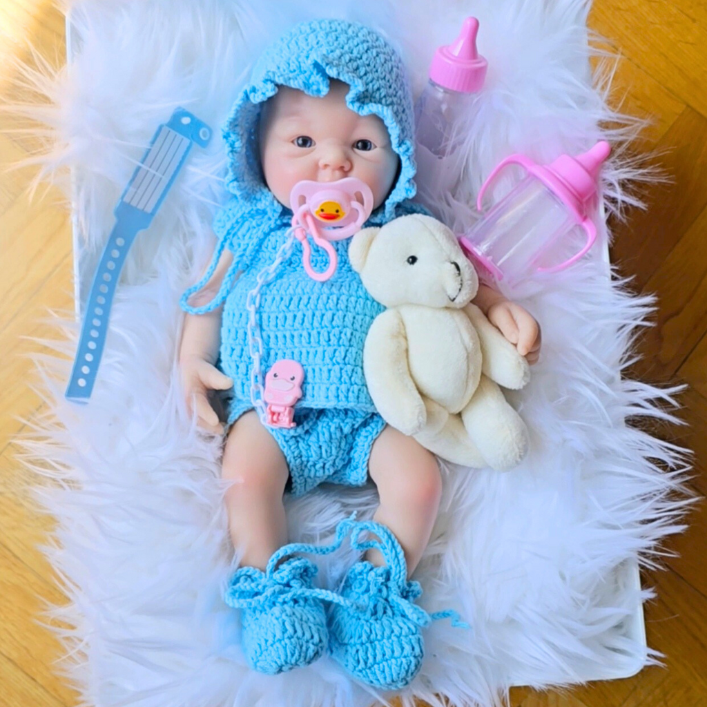 Bebé Reborn Silicona Muñeca Daniel (33 cm, 1.2 kg) – Ideal Niñas 3 a 6 Años