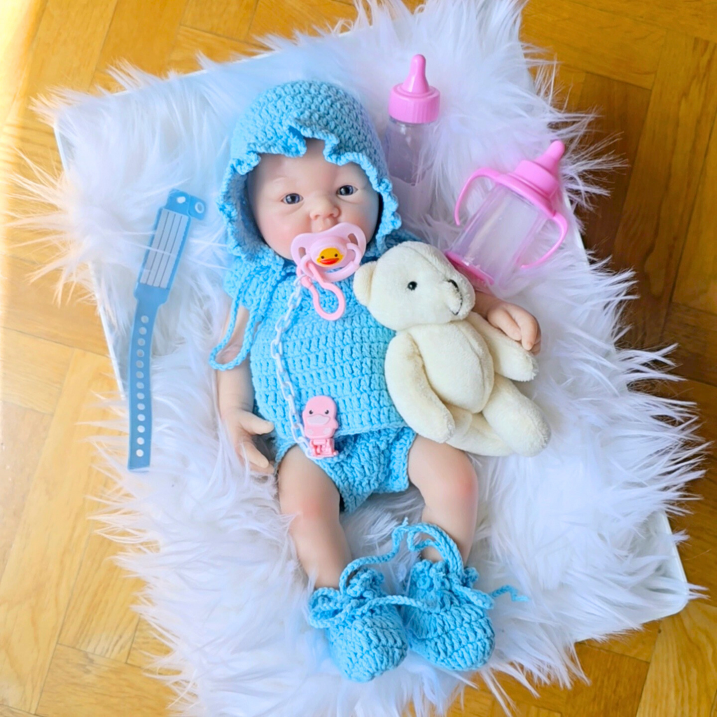 Bebé Reborn Silicona Muñeca Daniel (33 cm, 1.2 kg) – Ideal Niñas 3 a 6 Años