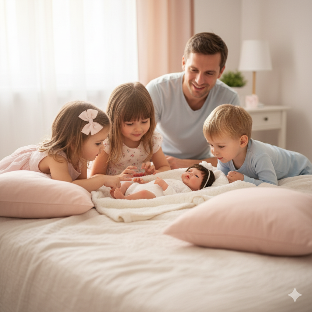 Bebé Reborn Silicona "Miel" (43cm, 2.3kg) – ¡Bebe, Hace Pis y Tiene Pelo Real! 🍼💦