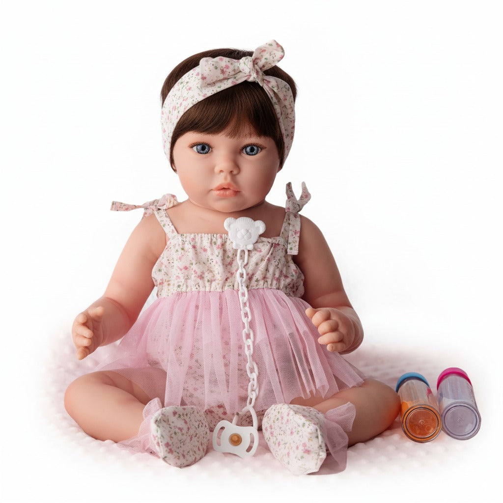 Bebé Reborn "Aitana" (52 cm y 2 kg) – ¡La Bebé Realista que Podrás Bañar y Peinar!