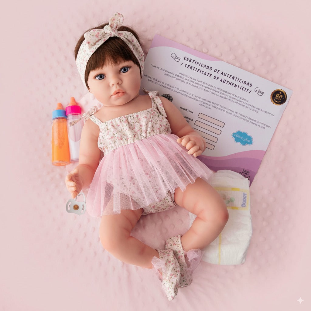 Bebé Reborn "Aitana" (52 cm y 2 kg) – ¡La Bebé Realista que Podrás Bañar y Peinar!