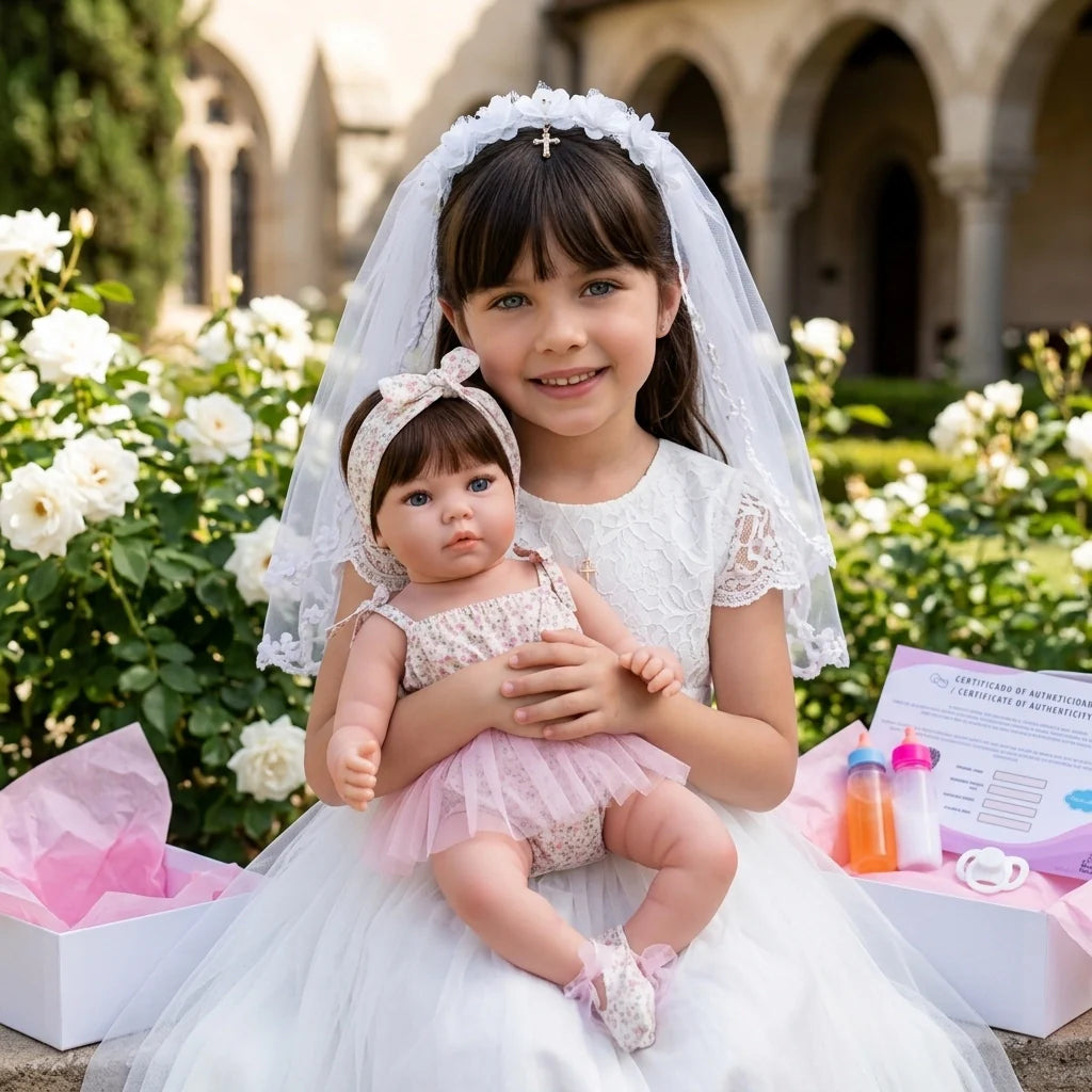 Bebé Reborn "Aitana" (52 cm y 2 kg) – ¡La Bebé Realista que Podrás Bañar y Peinar!
