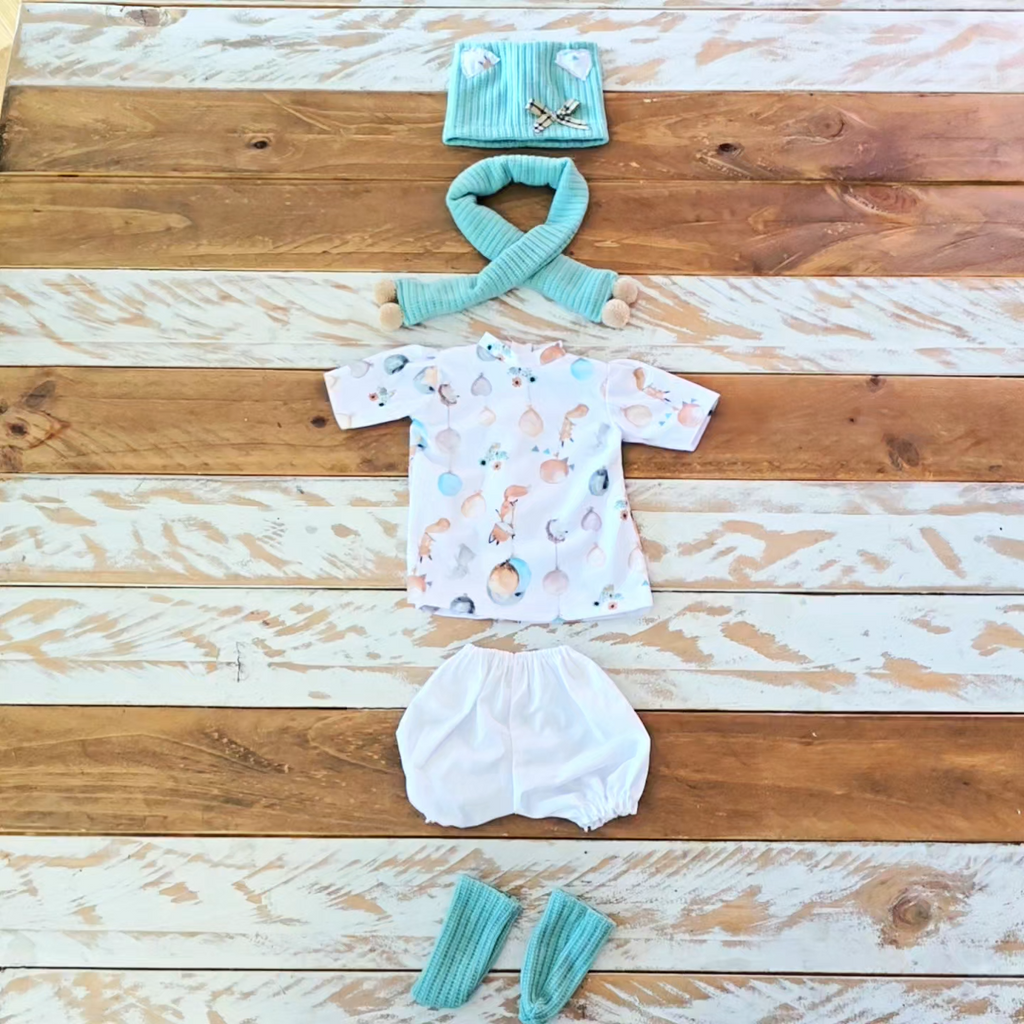 Vestido Reborn  Fantasia Niña - Vale para Muñecas de 38 a 44cm