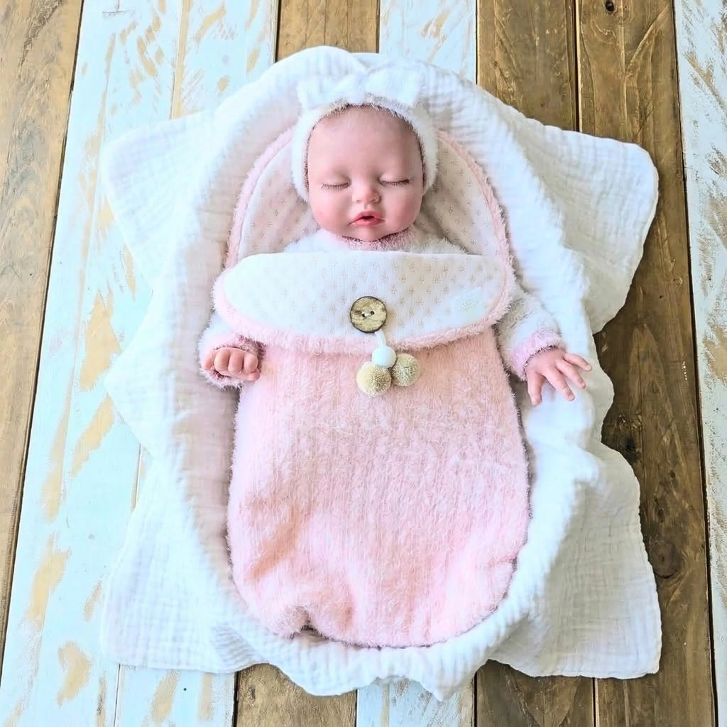 Bebé Reborn Silicona "Lucía" Edición Nube de Angora – ¡Bebe, Hace Pis y es Pura Suavidad!