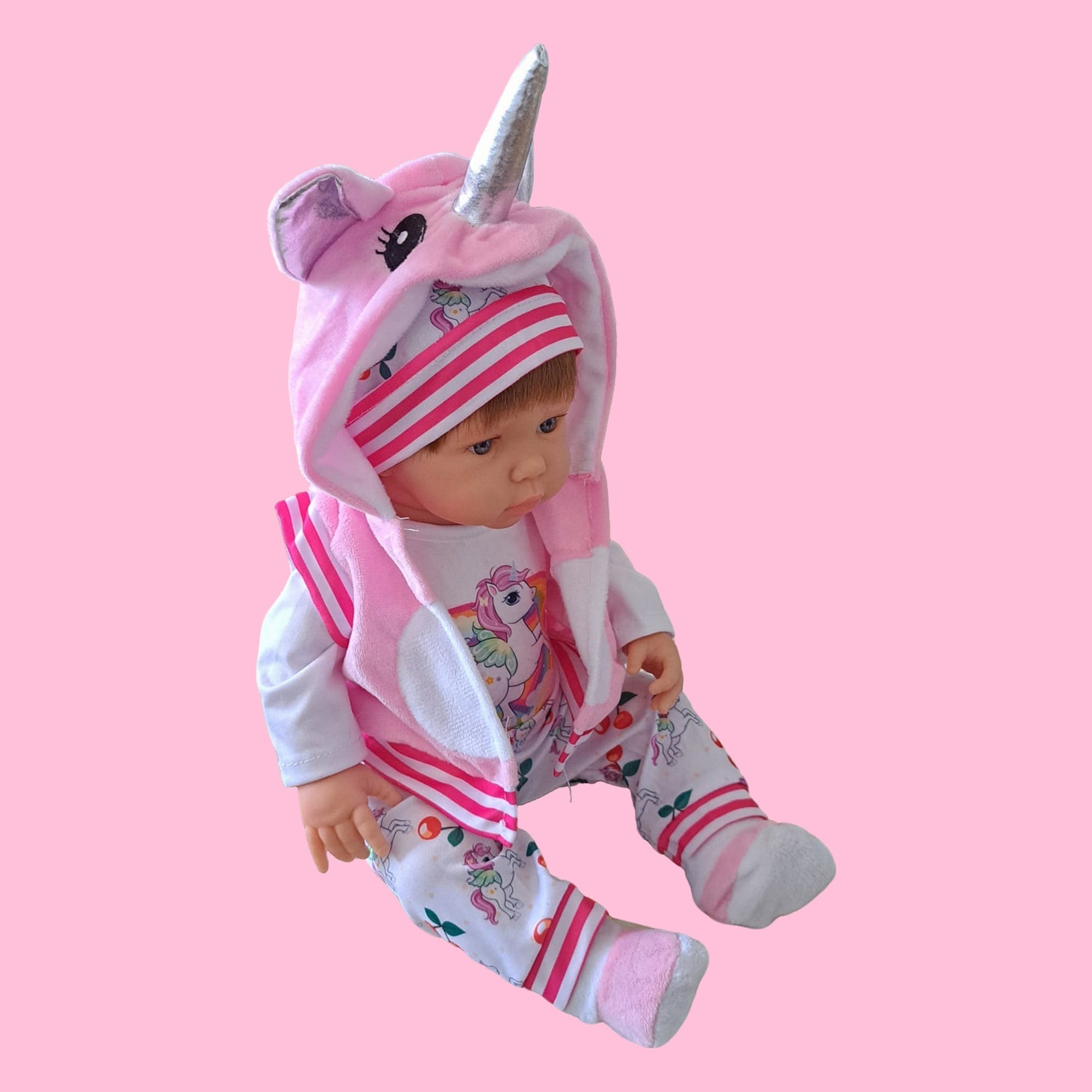 Vestido y Manta Reborn Unicornio - Vale para Muñecas de 38 a 43cm