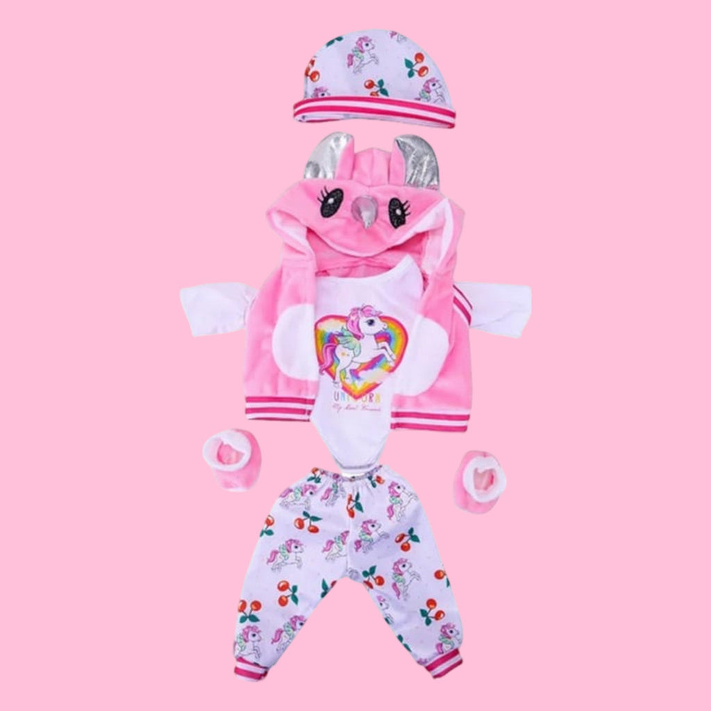 Vestido y Manta Reborn Unicornio - Vale para Muñecas de 38 a 43cm