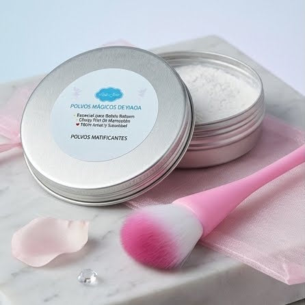 Kit de Polvos Matificantes para Bebés Reborn: "Polvos de Hada" con Brocha