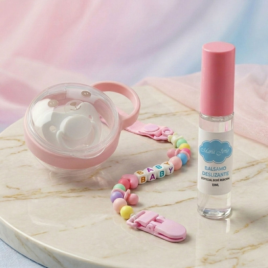 Set 4 en 1 "Dulce Paseo": Chupete, Chupetero y Lubricante para Bebés de Silicona (Miel, Adriana y Leo) 🍼
