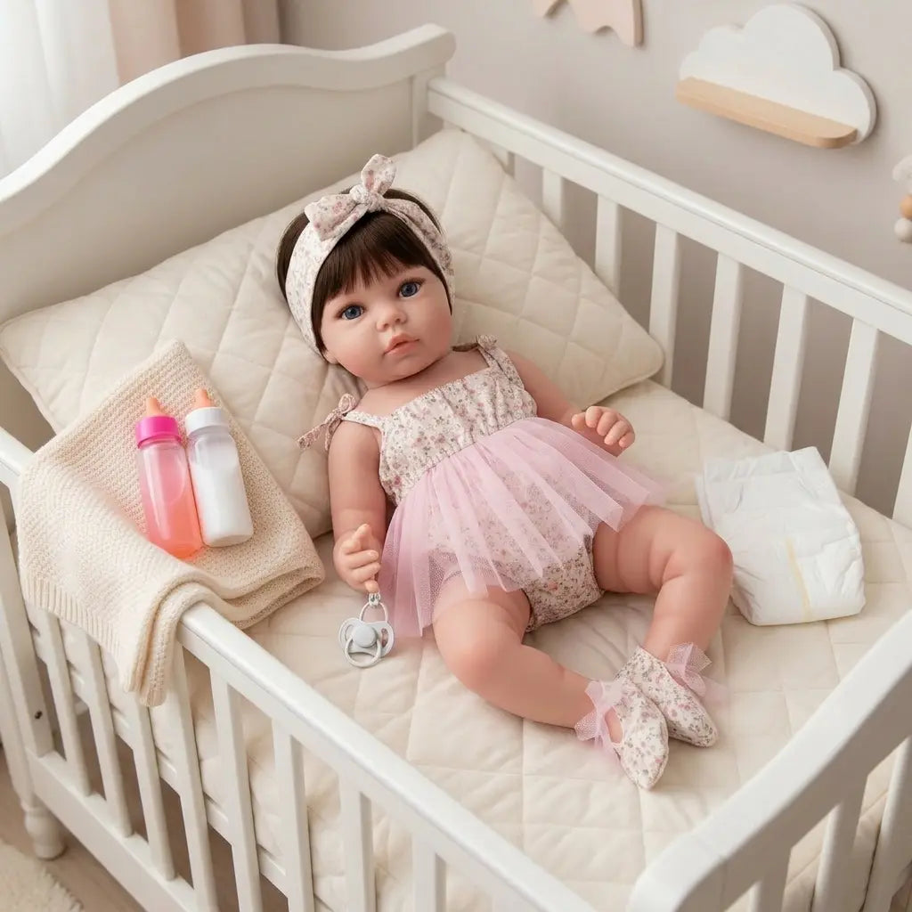 Bebé Reborn "Aitana" (52 cm y 2 kg) – ¡La Bebé Realista que Podrás Bañar y Peinar!