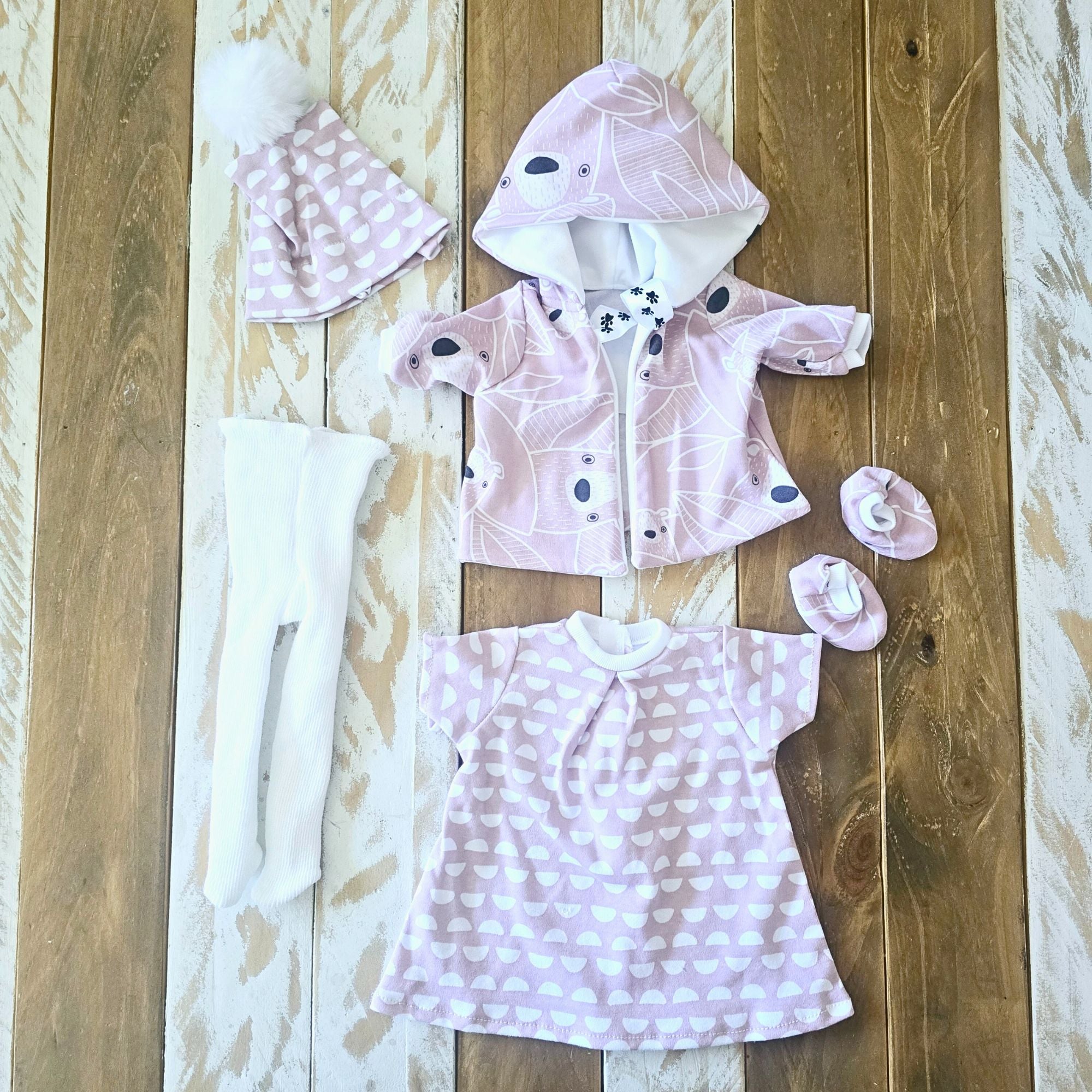 Vestido Reborn Ositos Niña - Vale para Muñecas de 42 a 48cm