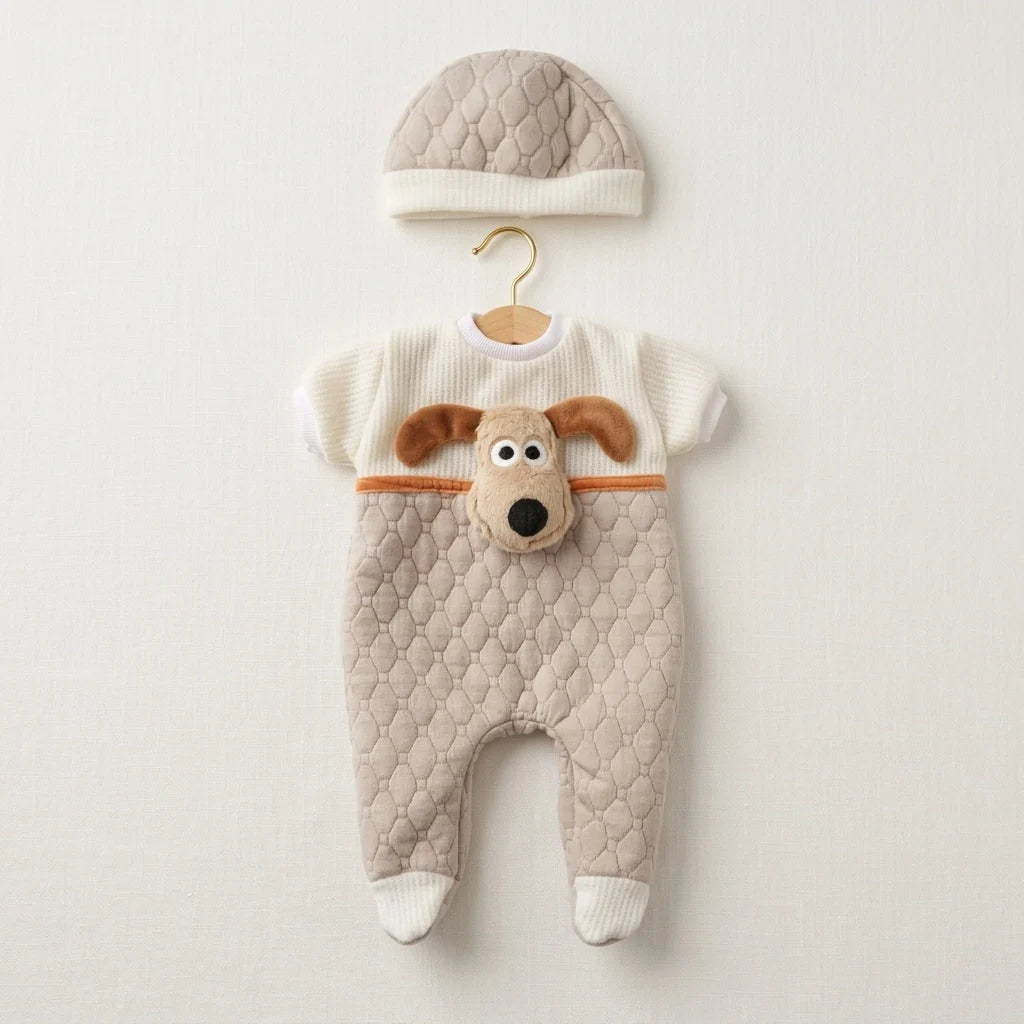 Conjunto "Puppy" 3D – El Pelele Más Divertido y Achuchable para tu Bebé Reborn (38-42 cm)